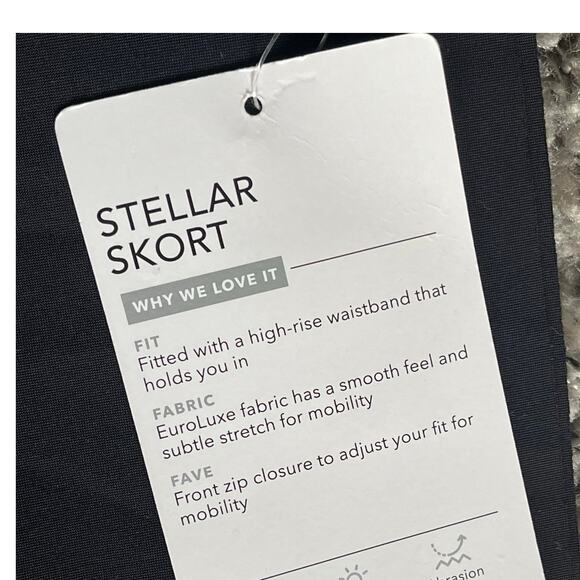 NEW Athleta Stellar Skort Zip Front Athletic Skirt Size Medium - Picture 3 of 5